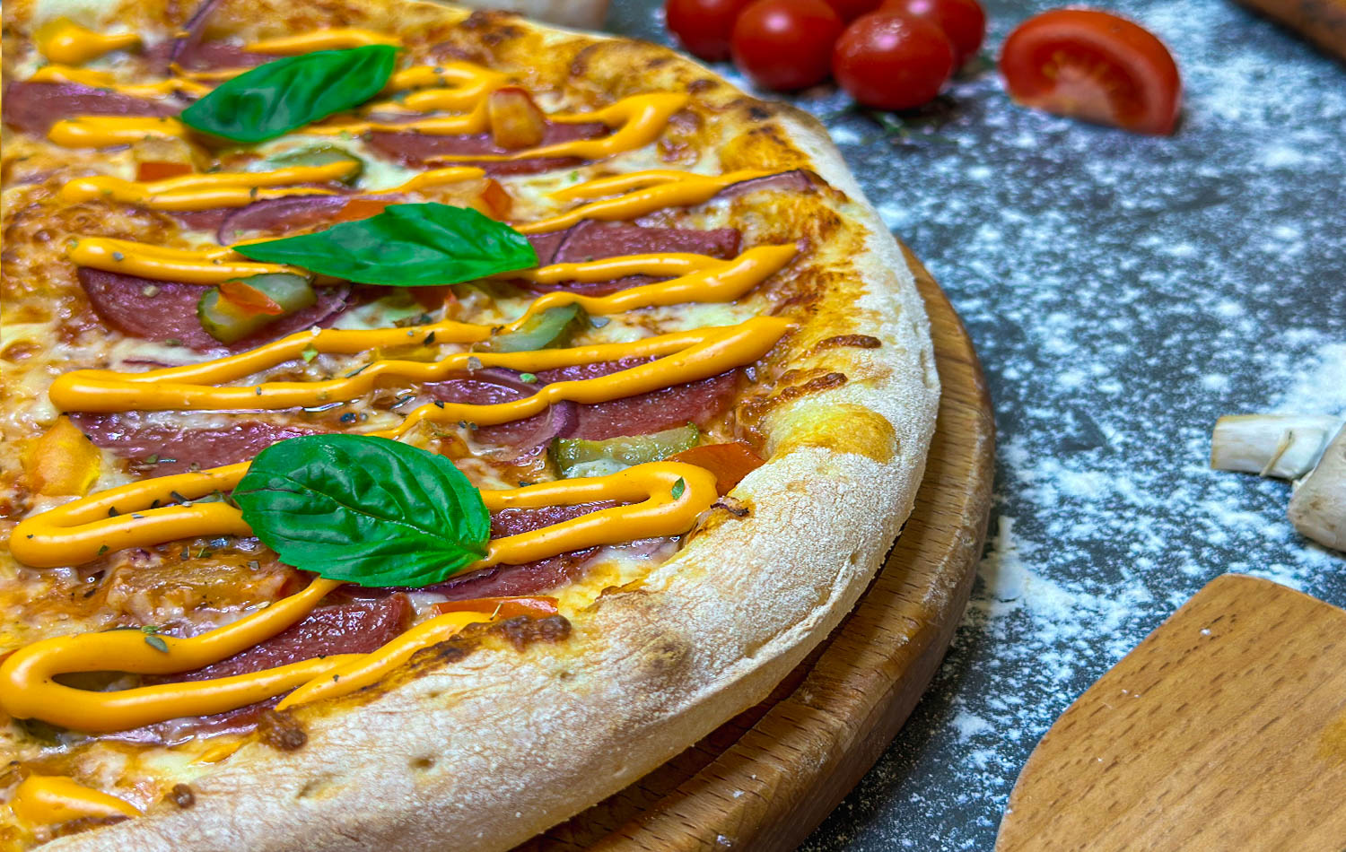 Пицца Салями (аригато) 25 см